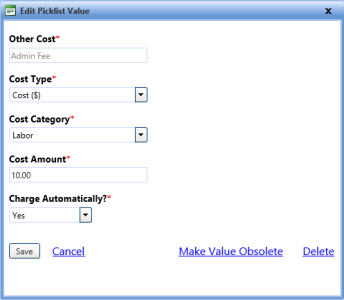 Edit picklist value - Maintenance